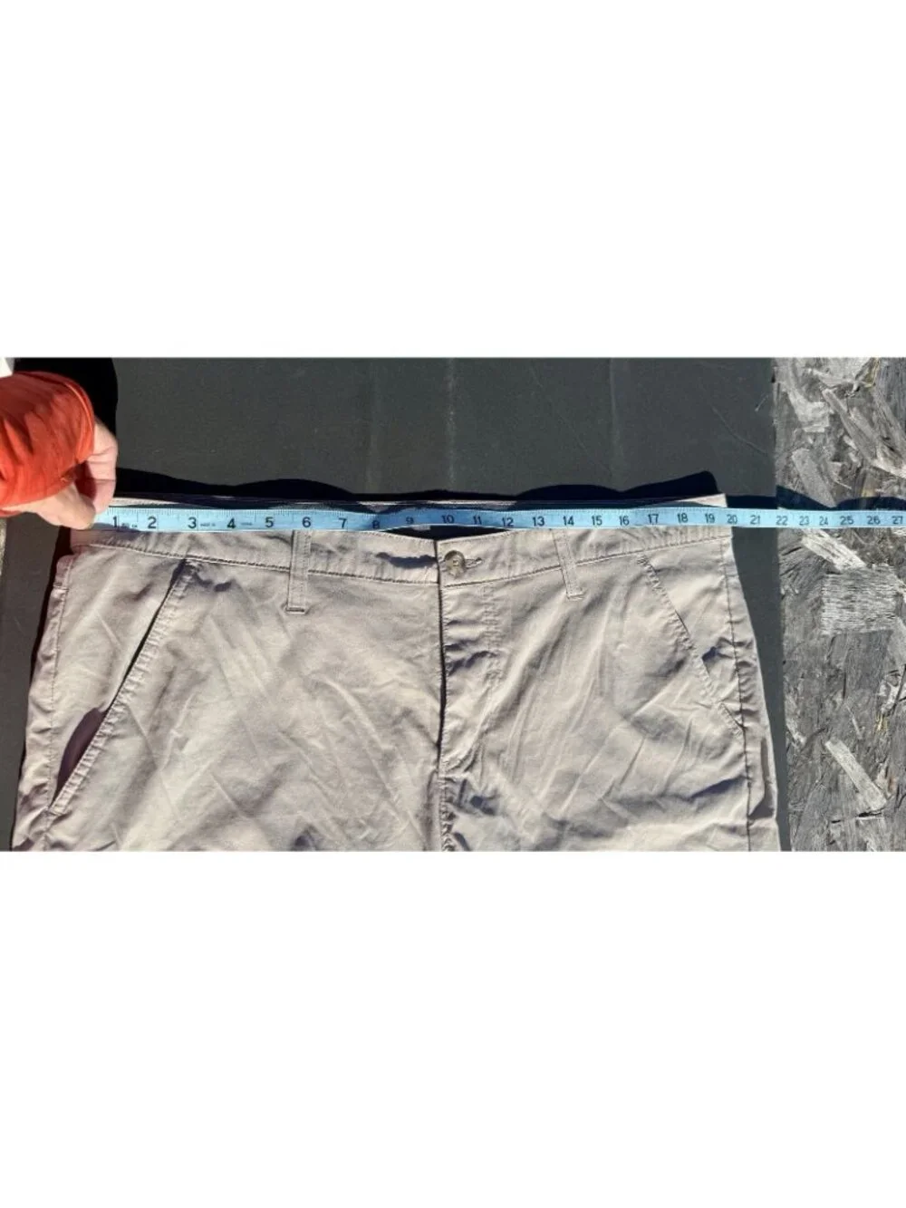 Eddie Bauer Shorts Mens Size 38 Gray Cargo Nylon Stretch Hiking Camping Outdoor